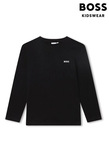 BOSS Black Chest Logo Long Sleeve T-Shirt (D80672) | £46 - £55