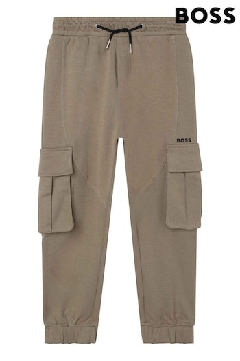BOSS Olive Green BOSS Stone Olive Green Cargo Joggers (D80678) | £85 - £96