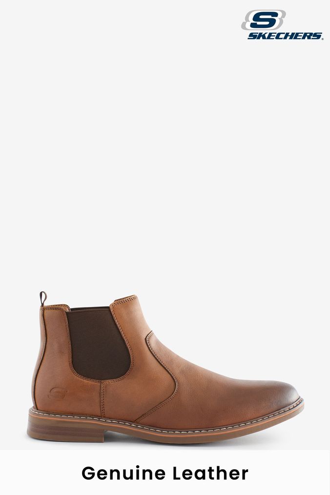 Skechers Tan Brown Bregman Morago Mens Boots (D80722) | £94
