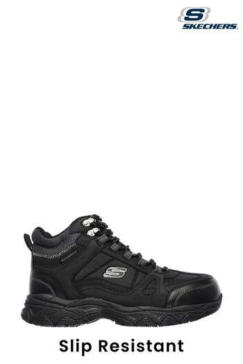 Skechers Black Mens Work Relaxed Fit: Black Nampa Groton SR Shoes (D80786) | £104