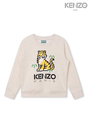 Kenzo Kids Cream Tiger Logo Sweatshirt (D80840) | £123 - £189