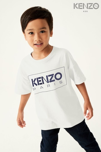 Kenzo Kids Cream Logo Unisex T-Shirt (D80841) | £56 - £61
