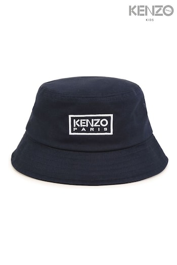 KENZO KIDS Navy Logo Bucket Hat (D80846) | £56