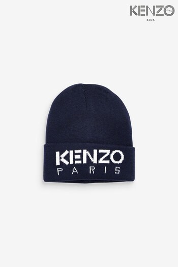 KENZO KIDS Navy Logo Beanie Hat (D80847) | £56 - £66