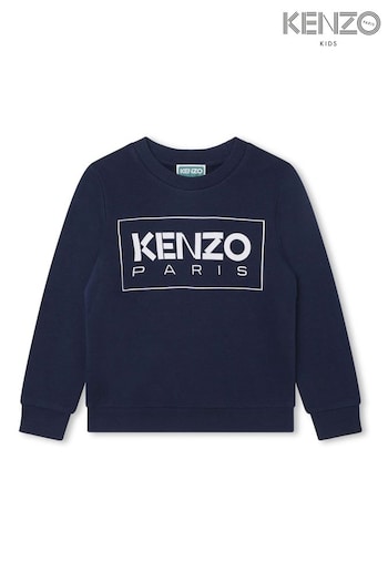 KENZO KIDS Navy Blue Logo Sweatshirt (D80856) | £103 - £113