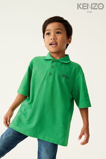 KENZO KIDS Green Logo club Poloshirt (D80860) | £88 - £98