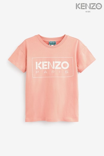 Kenzo Kids Pink Logo T-Shirt (D80862) | £56 - £61