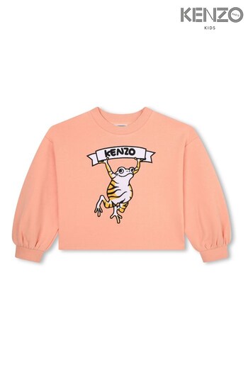 Kenzo Kids Pink Frog Logo Sweatshirt (D80864) | £123 - £148