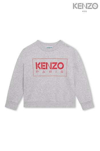 Kenzo Kids Grey Logo Sweatshirt (D80866) | £103 - £113