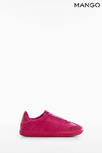 Mango Pink Monocoloured Leather Sneakers (D80940) | £50