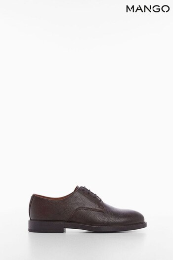 Mango Brown Leather Blucher Shoes (D80988) | £90