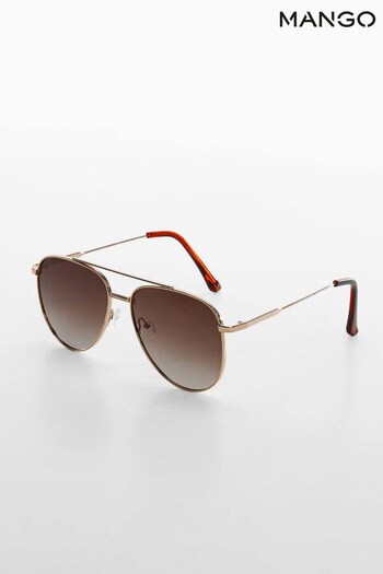 Mango Gold Polarised Sunglasses (D81017) | £36