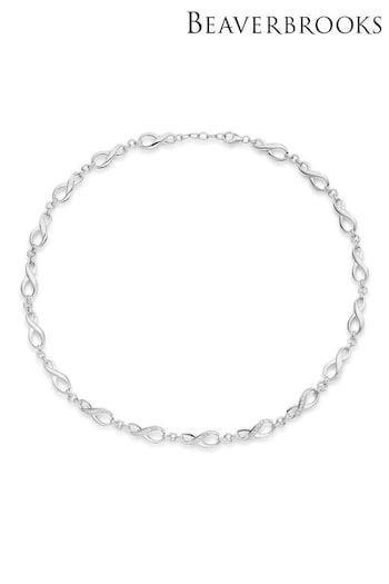 Beaverbrooks Sterling Cubic Zirconia Infinity Necklace (D81095) | £350