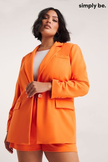 Simply Be Orange Billie Premium Tailored Blazer (D81099) | £60