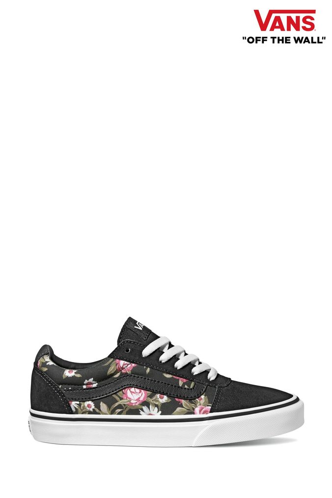 Black vans 2024 with roses uk