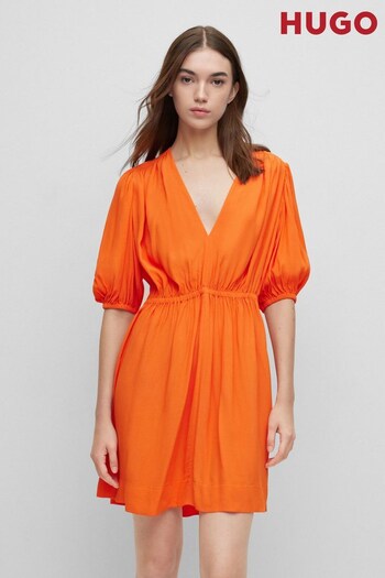 HUGO Orange Midi Dress (D81175) | £199