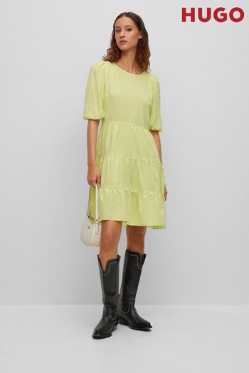 HUGO Yellow Komiri Dress (D81203) | £199