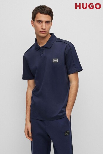 HUGO Navy Blue Framed Logo Polo Shirt (D81289) | £99