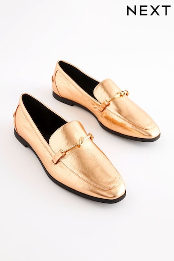 Gold Forever Comfort® Leather Knot Hardware Loafers (D81475) | £52