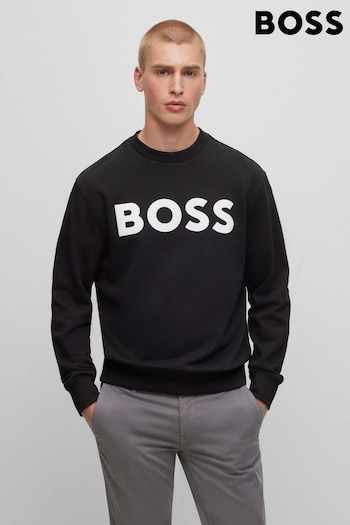 BOSS Black Large Logo French Terry Crew Neck Sweatshirt (D81508) | £99