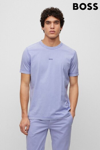 BOSS Purple Central Rubberised Logo Regular Fit T-Shirt (D81584) | £59