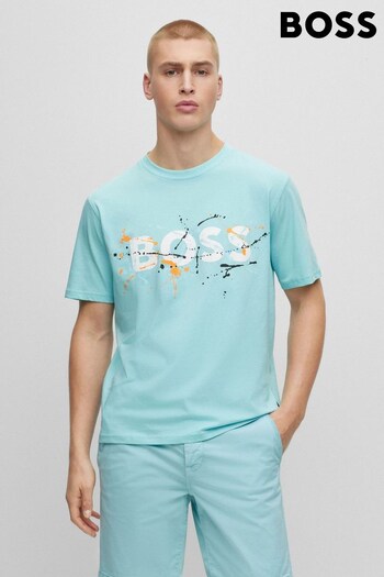 BOSS Blue Art Logo Relaxed Fit T-Shirt (D81602) | £59