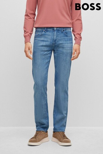 BOSS Blue Maine Regular Fit Stretch Cashmere Touch Jeans Ghost (D81606) | £169