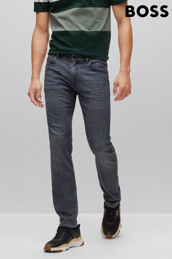 BOSS Grey Maine Regular Fit Stretch Jeans Ghost (D81608) | £159