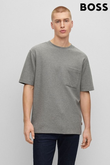 BOSS Grey Relaxed Fit Chest Pocket T-Shirt (D81618) | £69