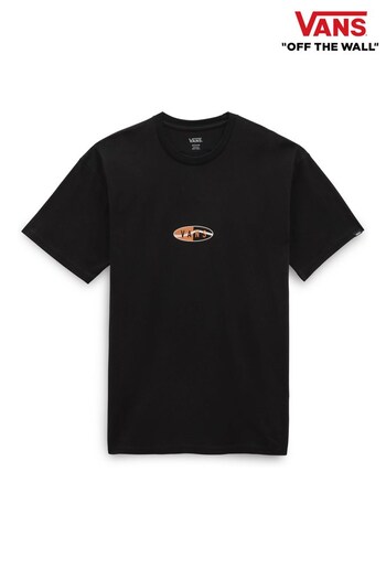 Vans Mens Oval Team Logo Black T-Shirt (D81857) | £28