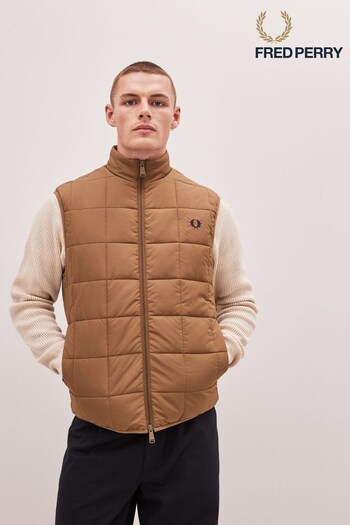 Fred Perry Grid Detail Inslated Gilet (D81924) | £145