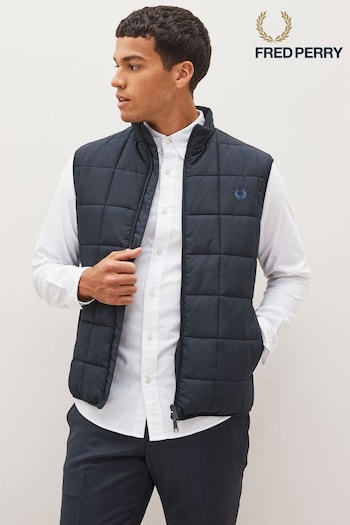 Fred Perry Grid Detail Inslated Gilet (D81945) | £145