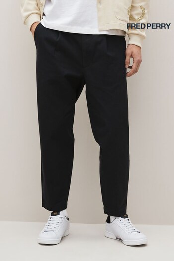 Fred Perry Navy Twill Tapered Trousers (D81950) | £110