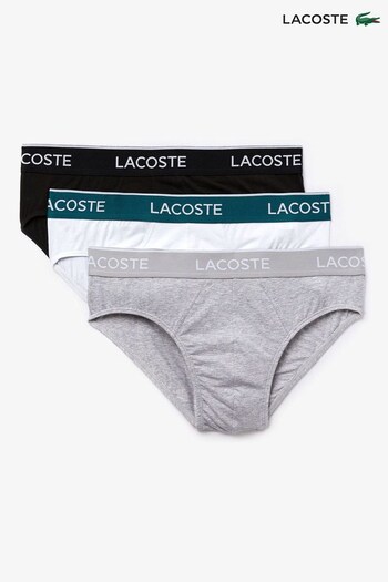 Lacoste Mens Core Essentials Black Briefs 3 Pack (D81981) | £39