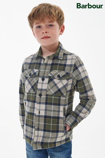 Barbour® Green Boys Tartan Overshirt (D81995) | £50 - £55