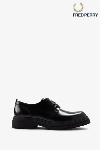 Fred Perry Derby Black Shoes (D82014) | £175