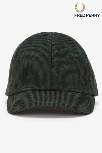 Fred Perry Green Waffle Cord Cap (D82030) | £55