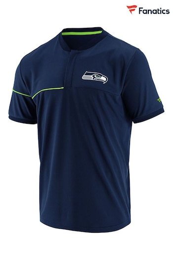 Seattle Seahawks Fanatics Blue Branded Prime Polo T-Shirt (D82040) | £35