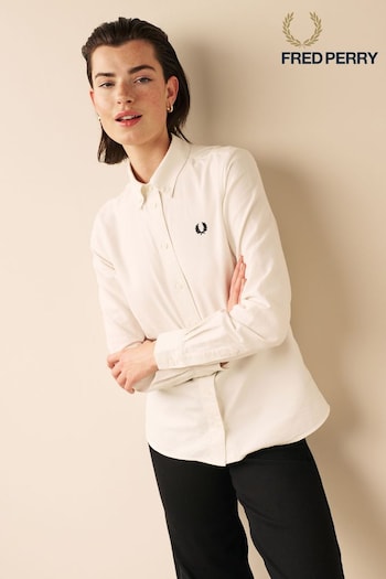 Fred Perry Button Down White Shirt (D82062) | £90