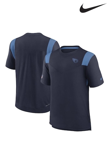 Nike force Blue Fanatics Tennessee Titans Sideline Nike force Dri-FIT Player Short Sleeve Top (D82064) | £45