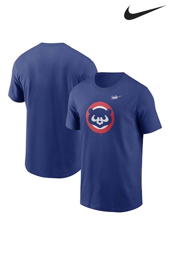 Nike Blue Fanatics Chicago Cubs Nike Cooperstown Logo T-Shirt (D82075) | £25