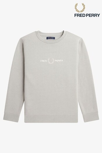 Fred Perry Kids Grey Embroidered Sweatshirt (D82089) | £60 - £65