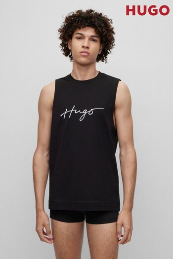 HUGO Black Script Logo Vest (D82190) | £45