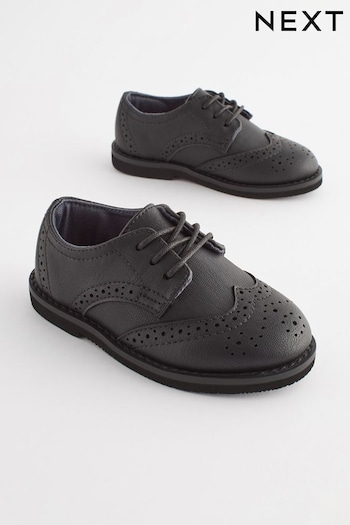 Black Smart Brogue Shoes (D82234) | £24 - £26