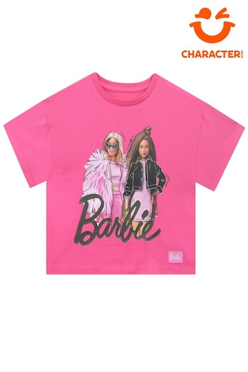 Character Pink Barbie Logo T-Shirt (D82249) | £13