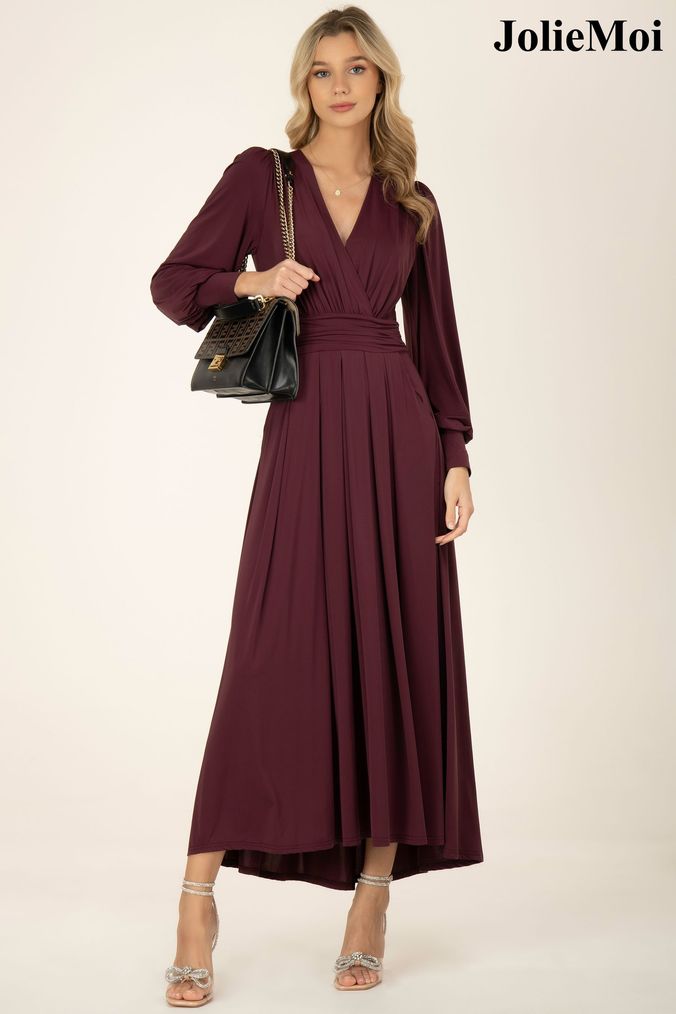 Buy Women s Maxi Long Sleeve Plain Dresses Online Next UK