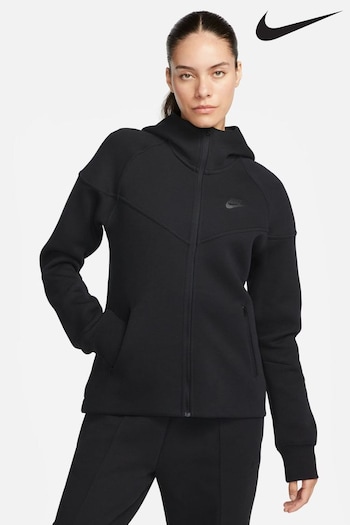 Nike Black Sportswear Tech Fleece Windrunner Full-Zip Hoodie (D82261) | £120