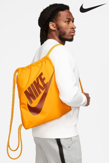 Nike Yellow Black Heritage Drawstring Bag (13L) (D82316) | £18
