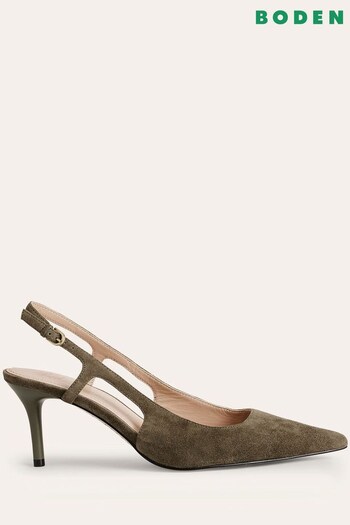 Boden Green Cut-Out Slingback Heels (D82321) | £120
