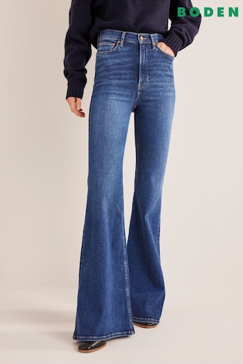 Boden Blue High Rise Super Flare Jeans (D82342) | £85
